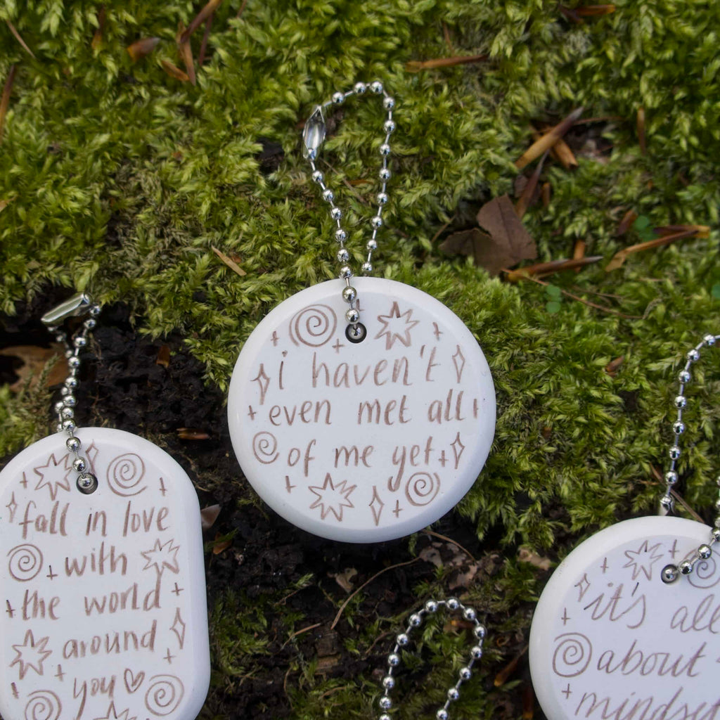 positive message keychains