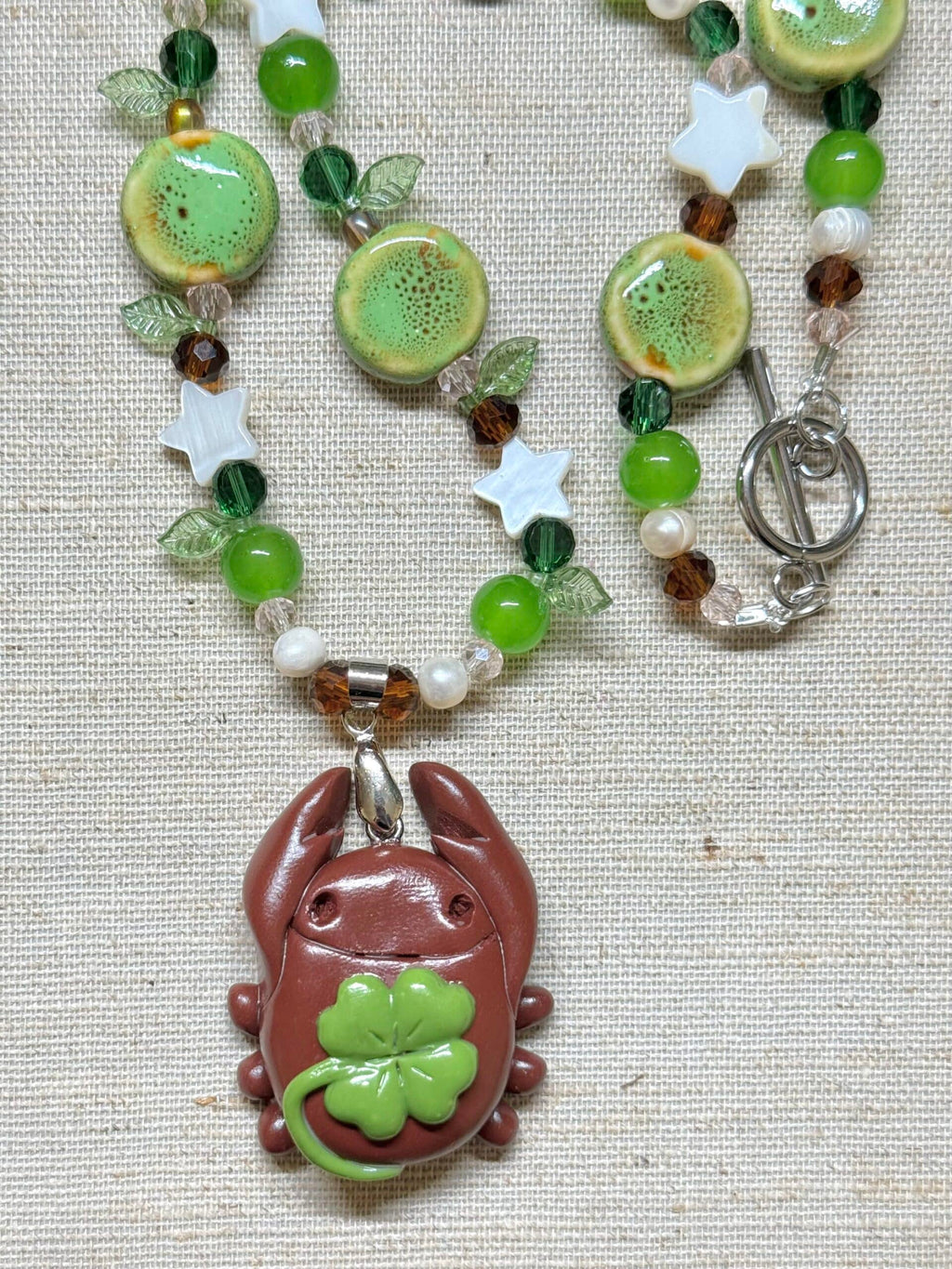 lucky clover bug necklace