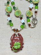 lucky clover bug necklace