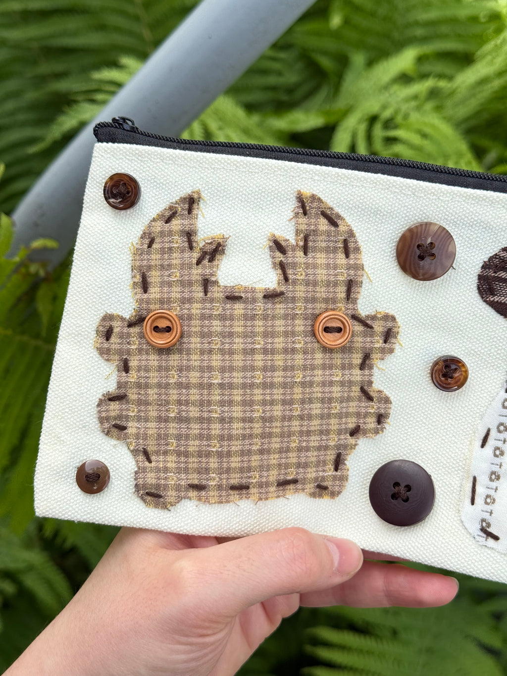 mushroom bug pouch - spring forest