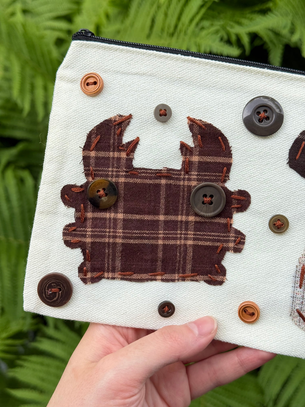 mushroom pouch - rainy forest