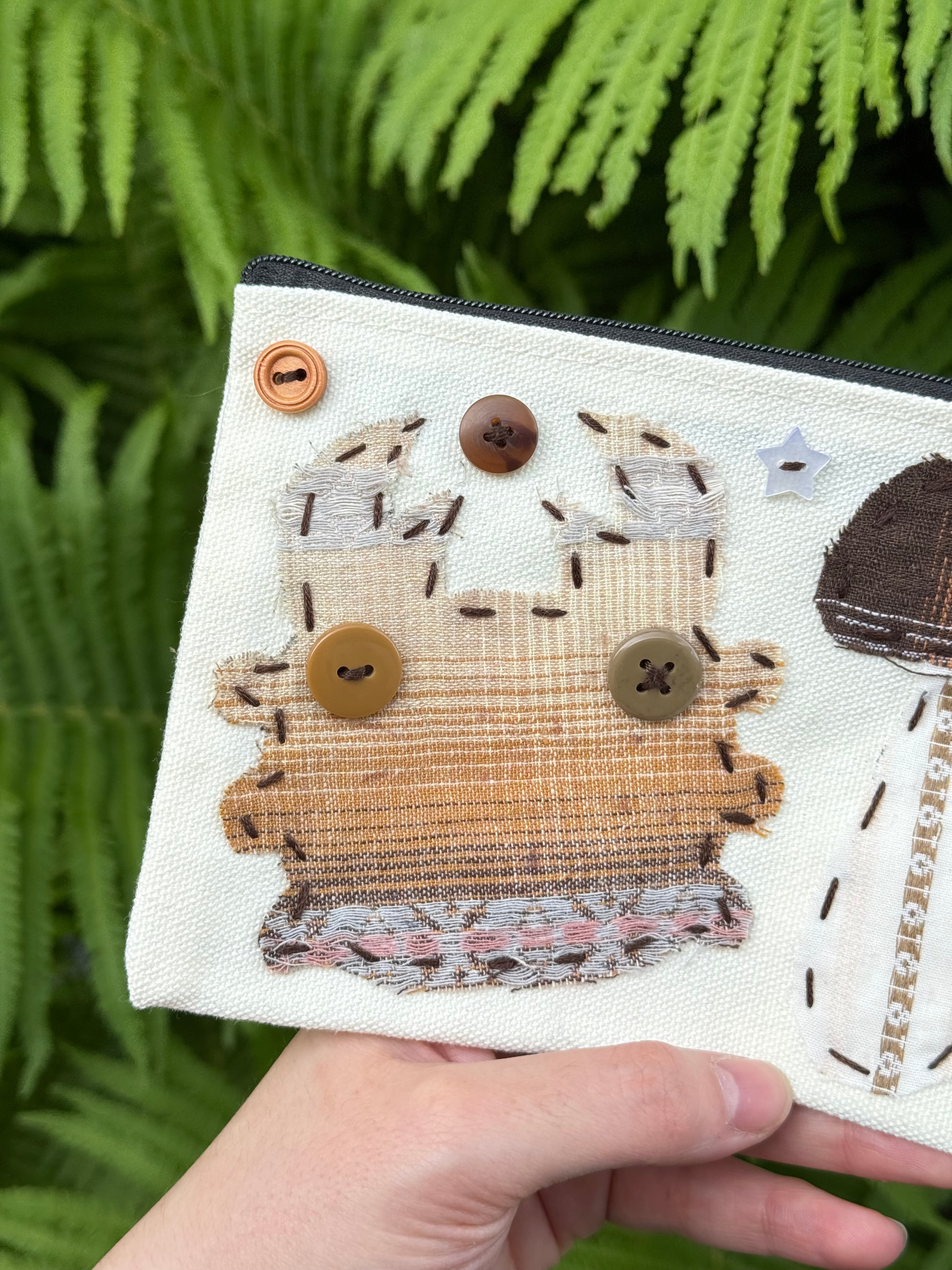 mushroom bug pouch - summer walk