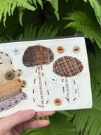 mushroom bug pouch - summer walk