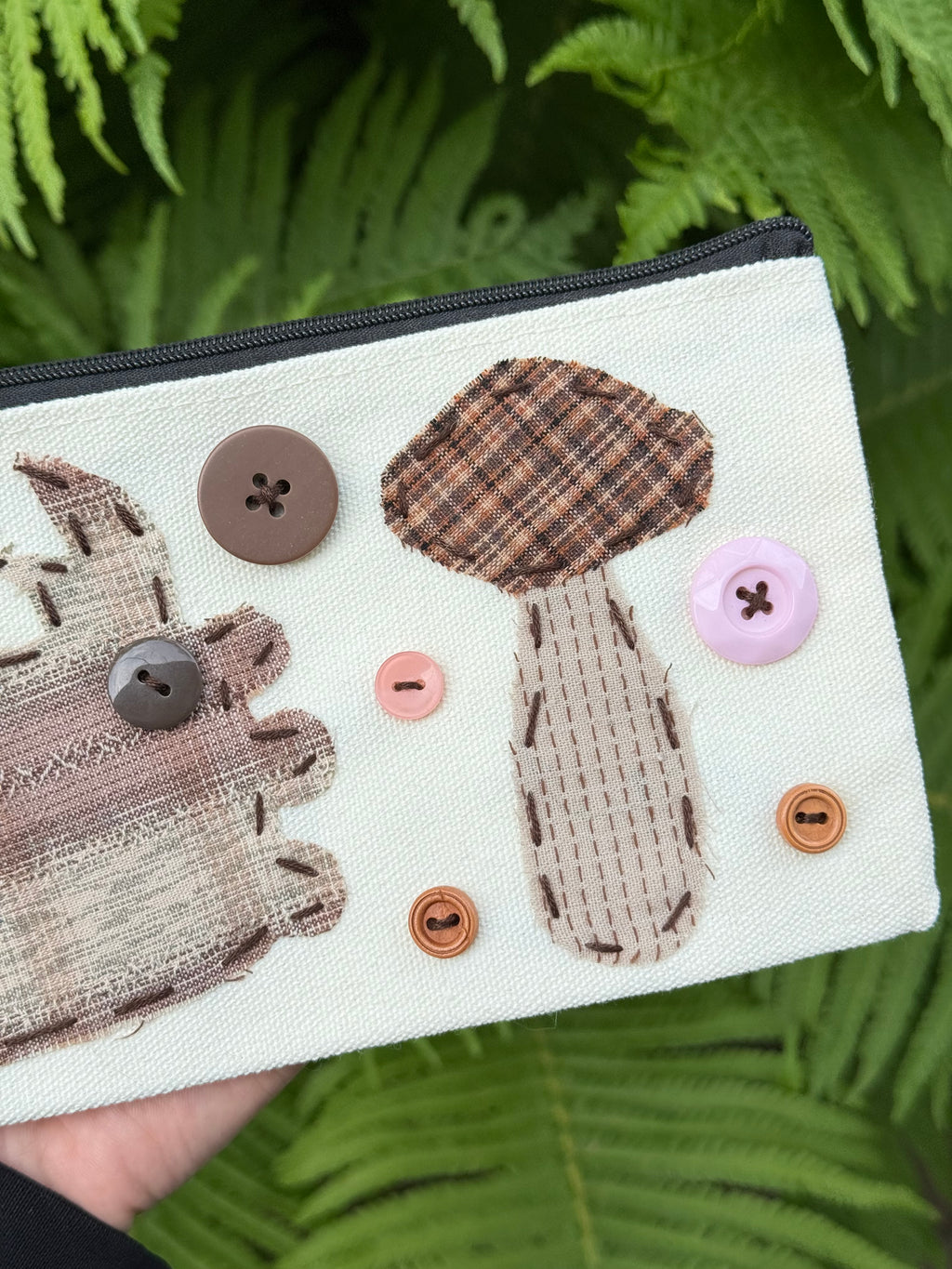 mushroom bug pouch - flower forest