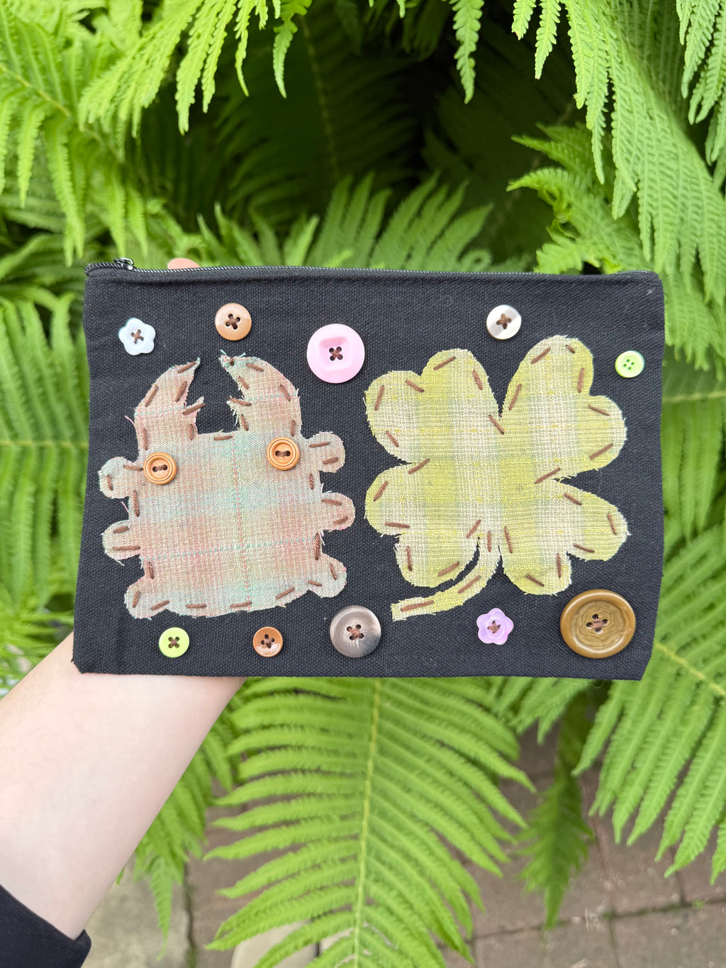 lucky clover bug pouch