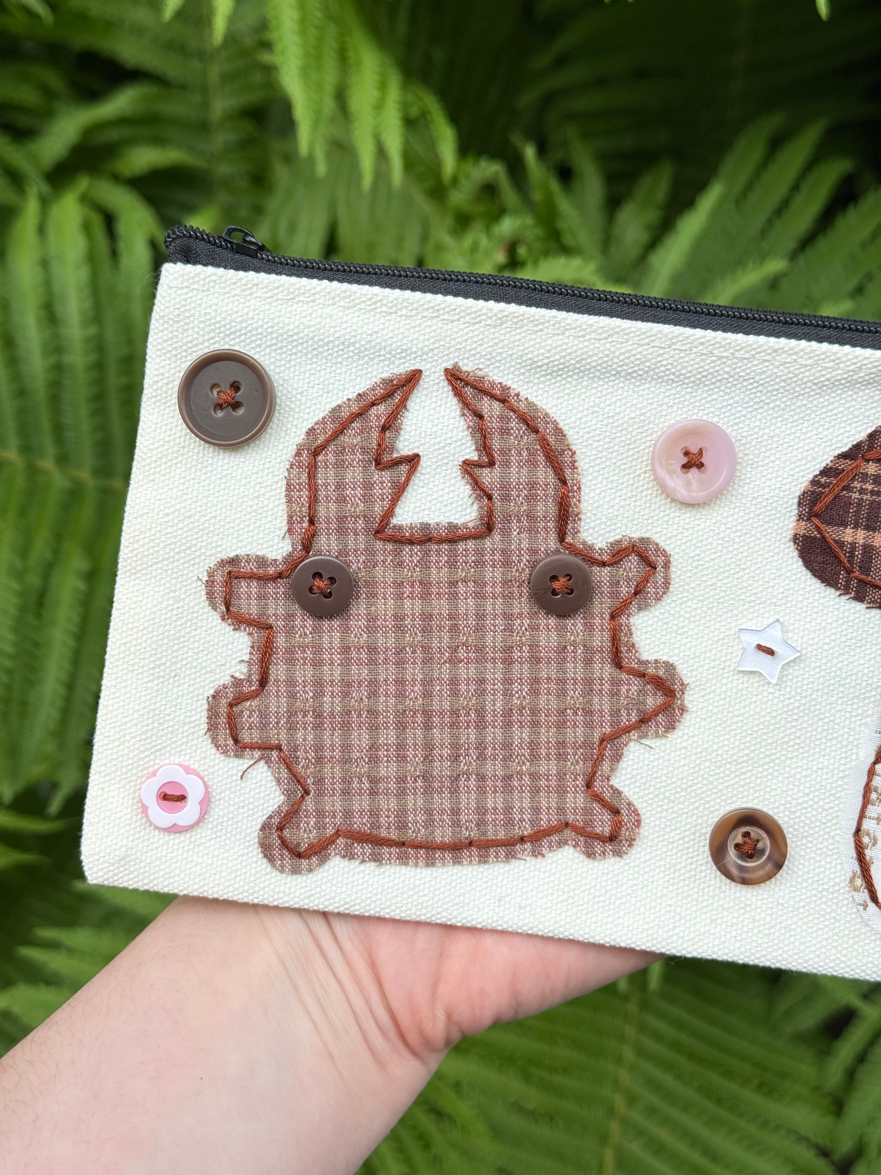 mushroom bug pouch - autumn