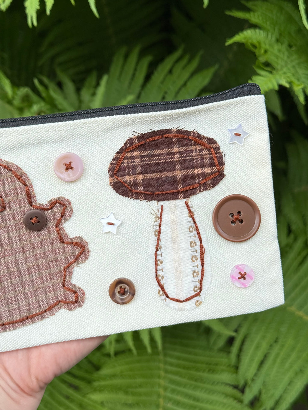 mushroom bug pouch - autumn
