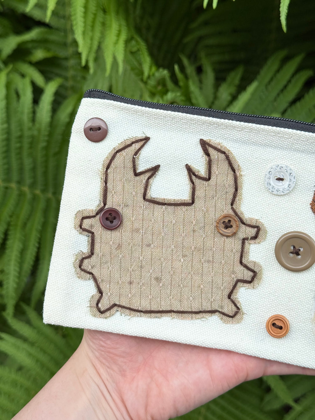 mushroom bug pouch - forest walk