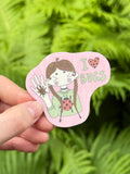 "I love bugs" sticker