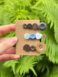 button hairclips - set 2