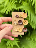 button hairclips - set 3