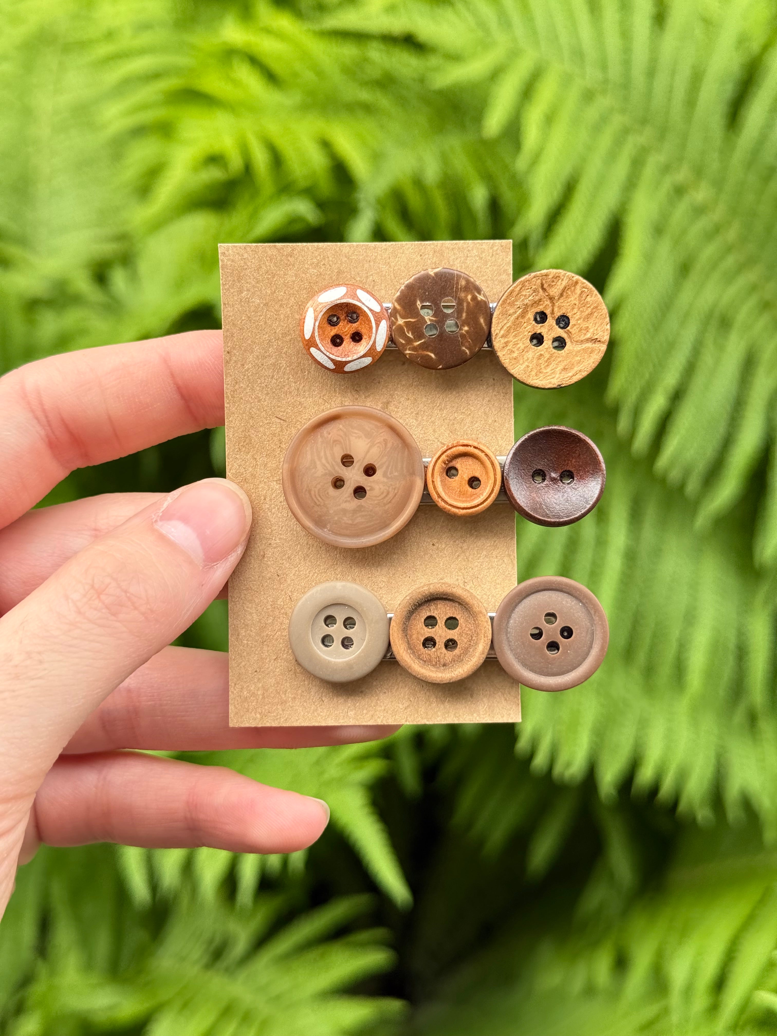 button hairclips - set 1