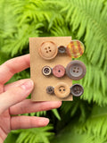 button hairclips - set 4