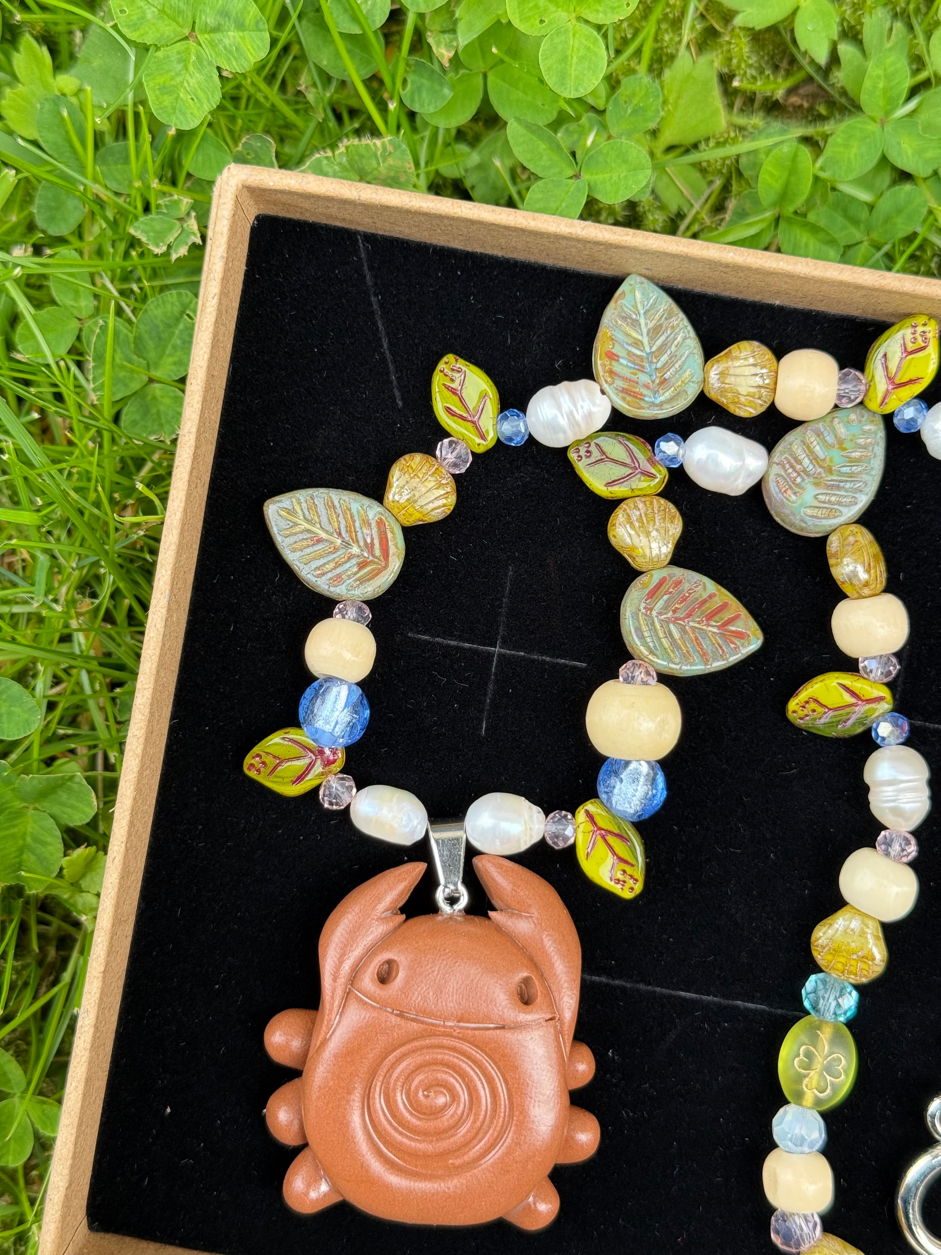 summer river bug necklace
