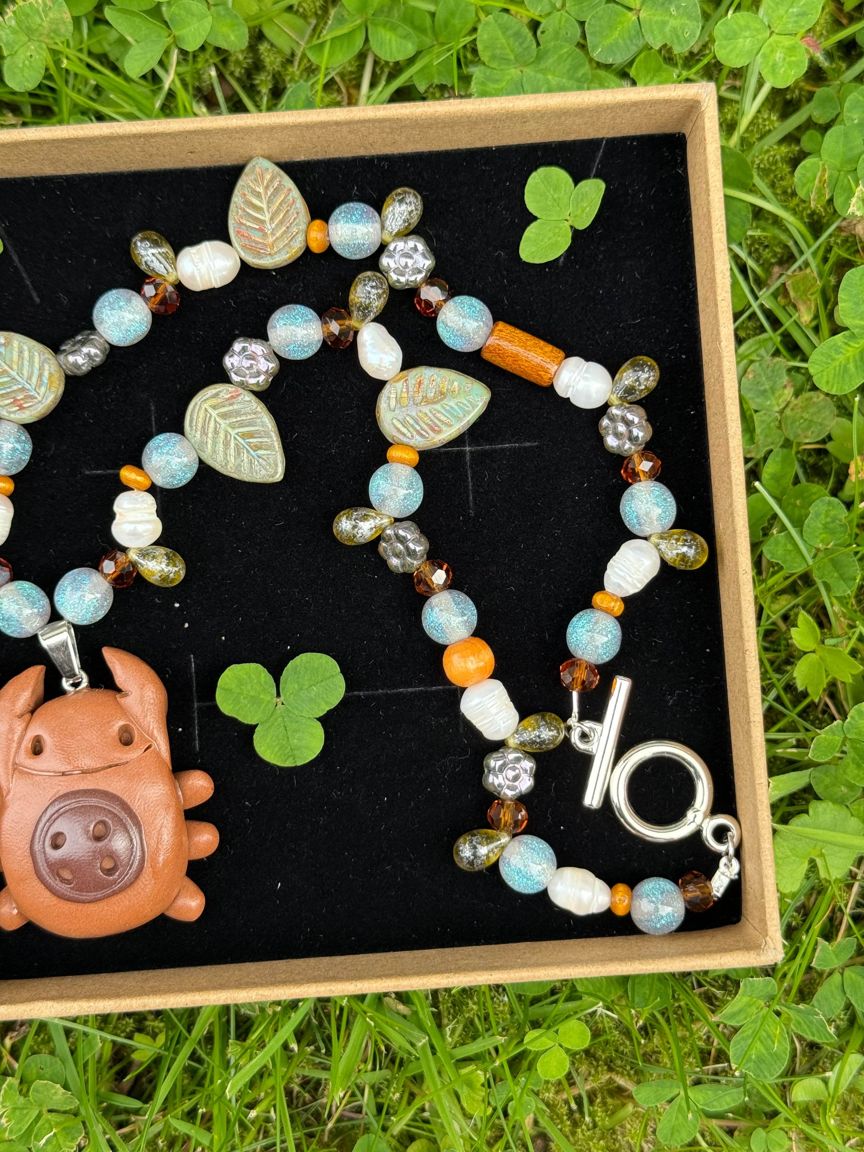 magical button bug necklace