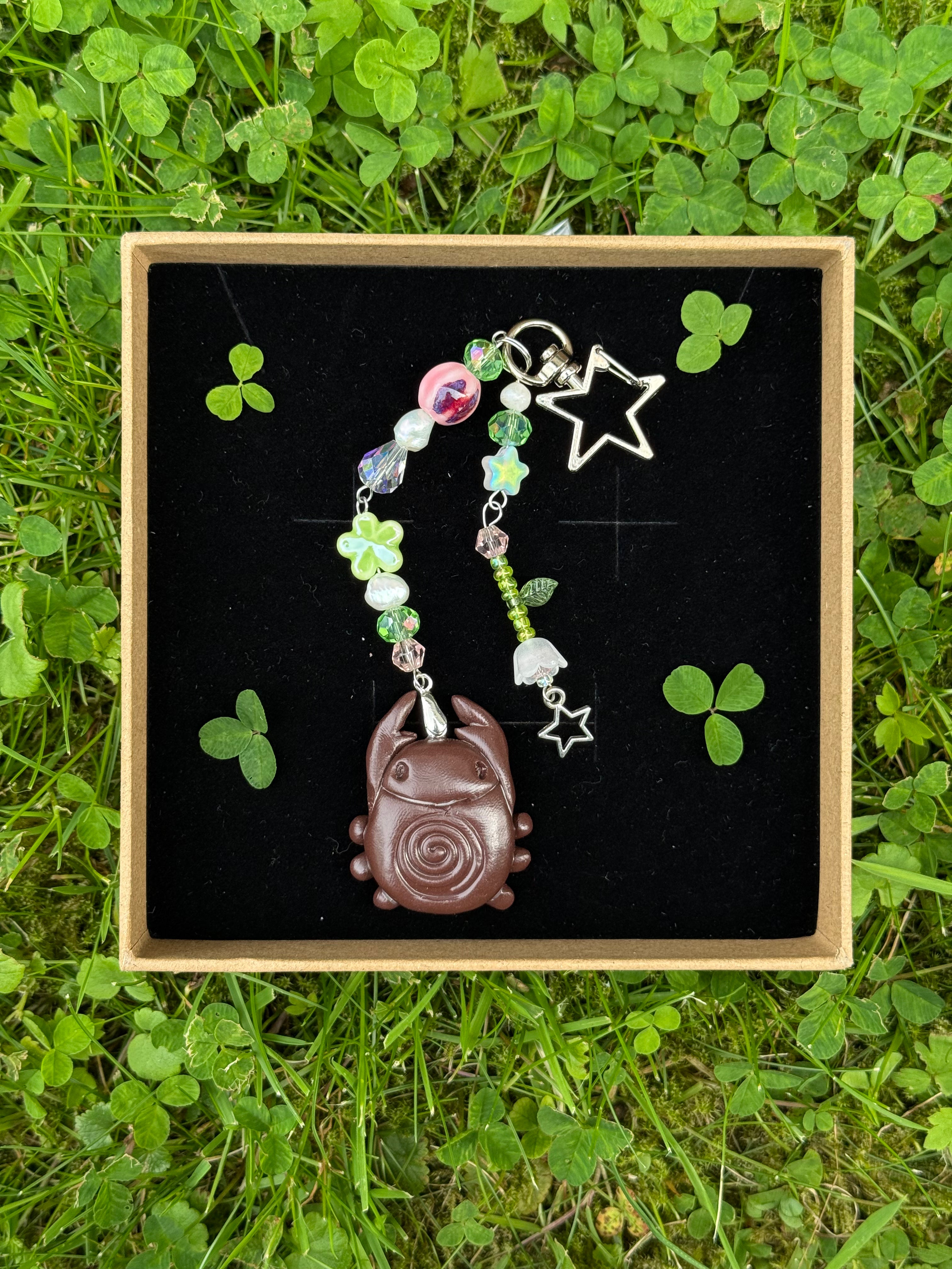 spiral bug keychains