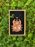 caramel star bug - charm necklace