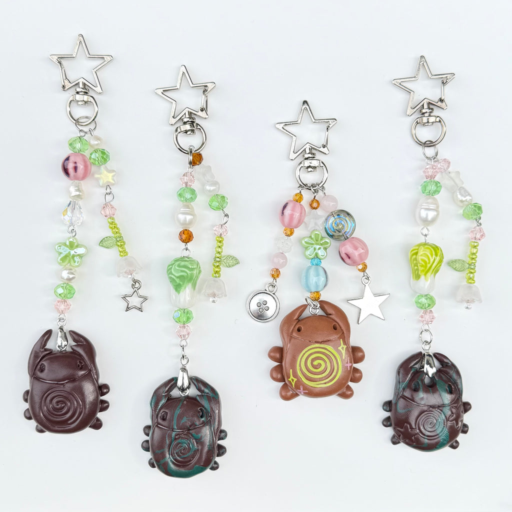 spiral bug keychains