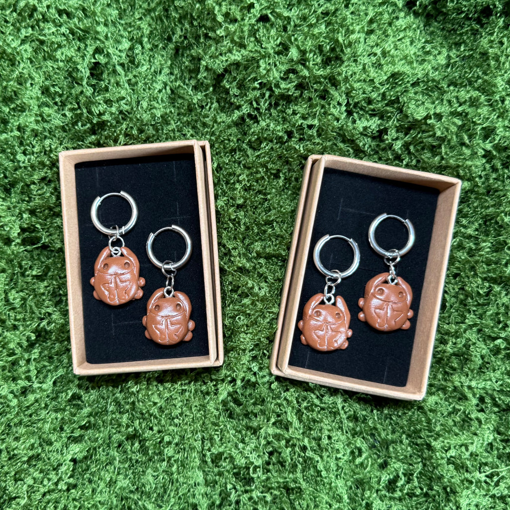 spiral bug earrings