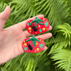stag beetle tomato hair clips
