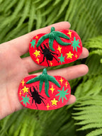 stag beetle tomato hair clips