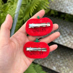 stag beetle tomato hair clips