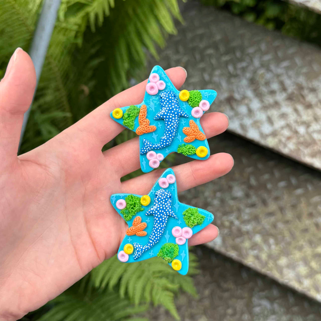 whale shark hair clip ★