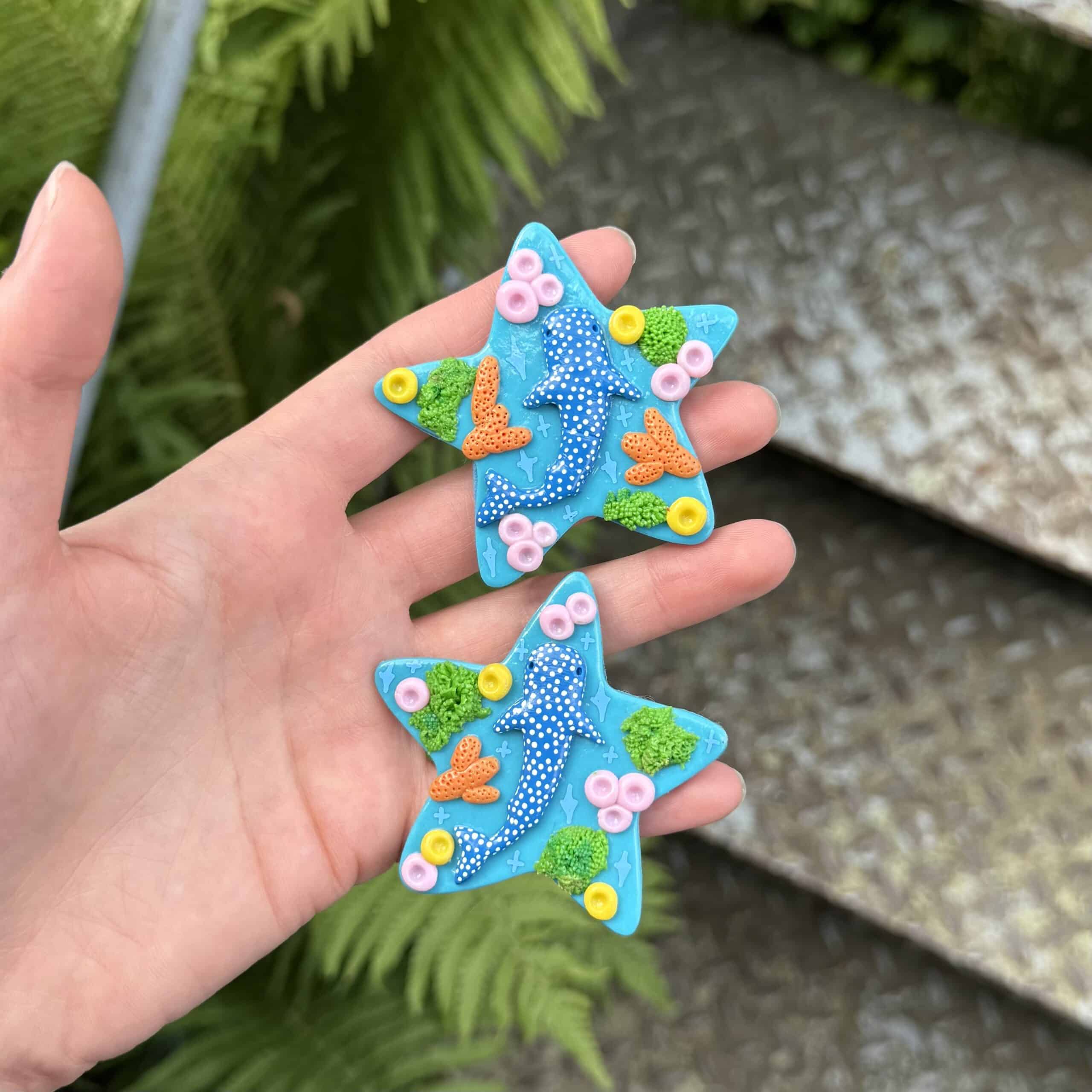 whale shark hair clip ★