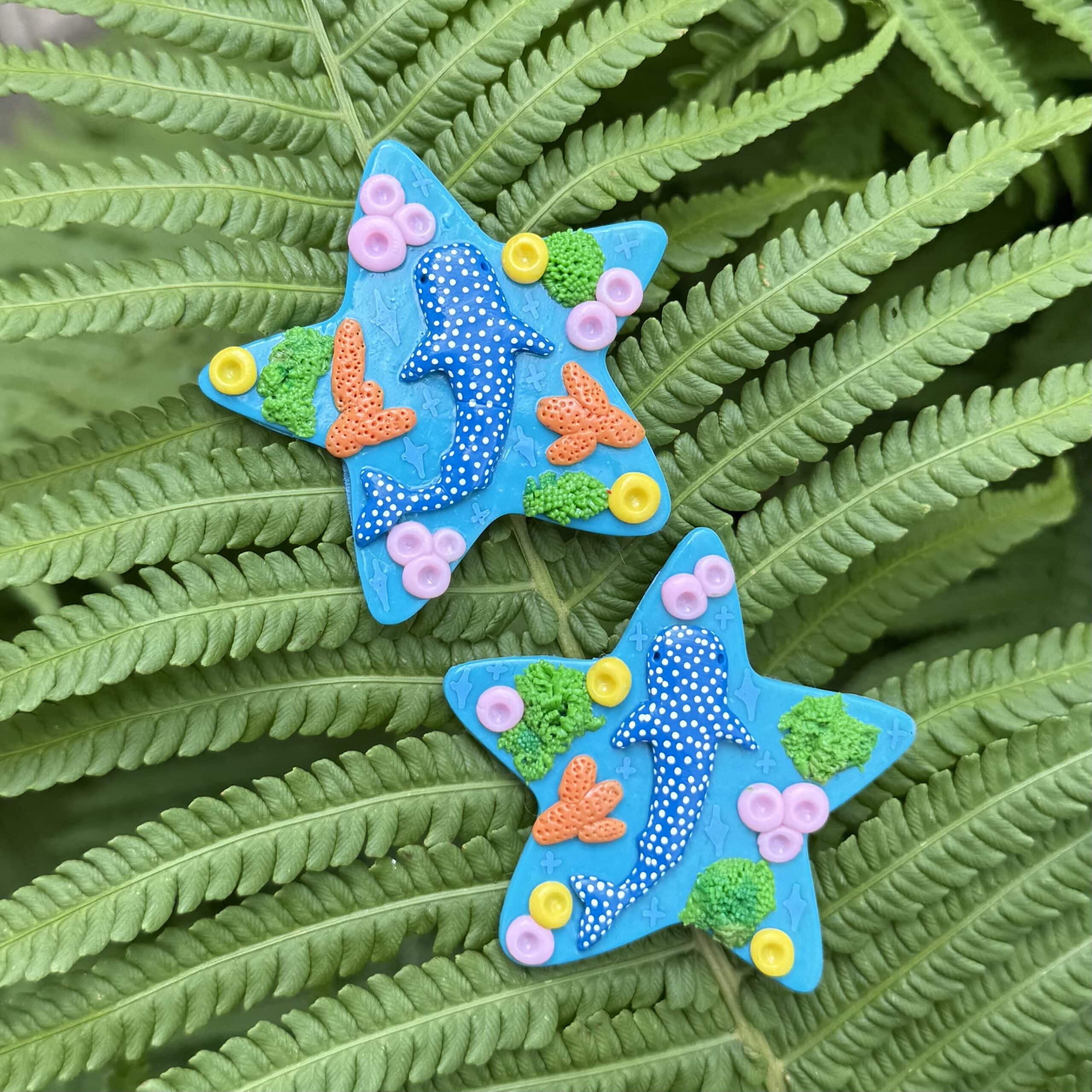 whale shark hair clip ★