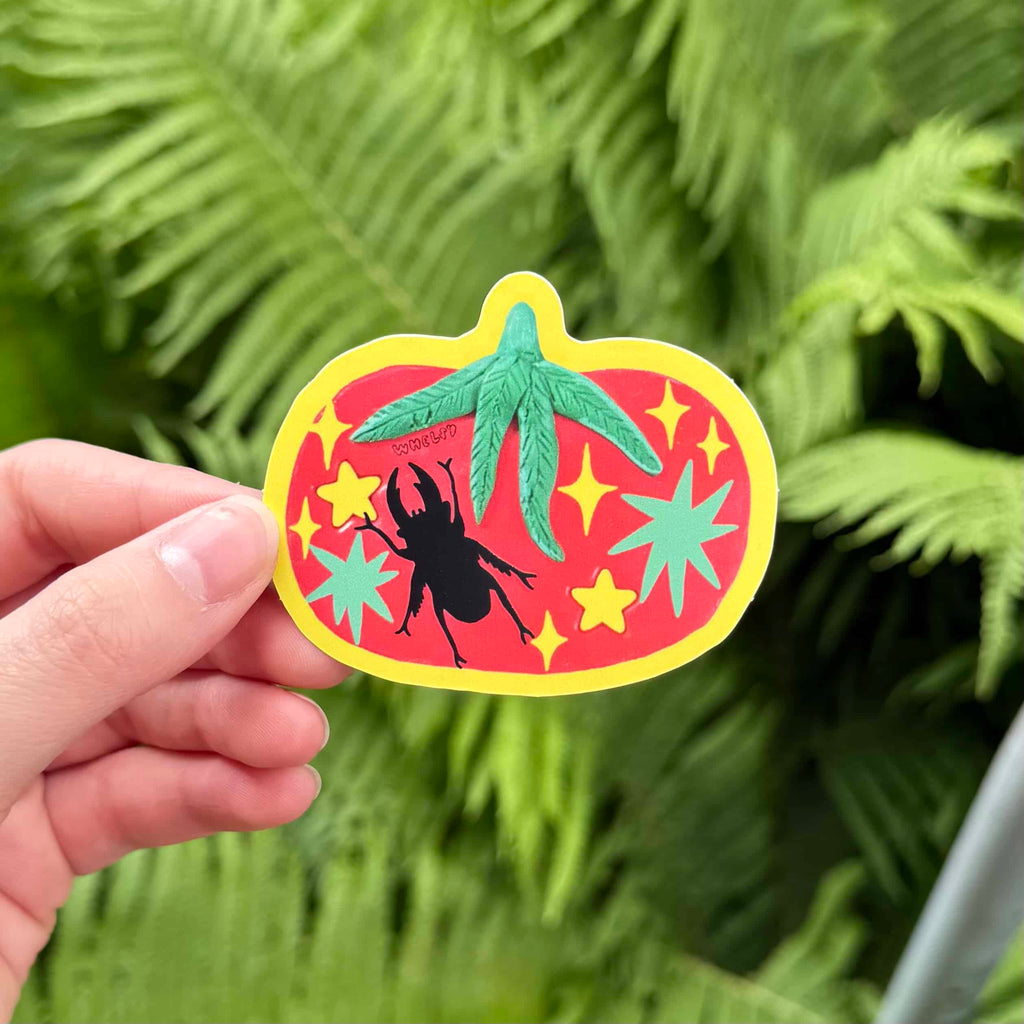 stag beetle tomato sticker