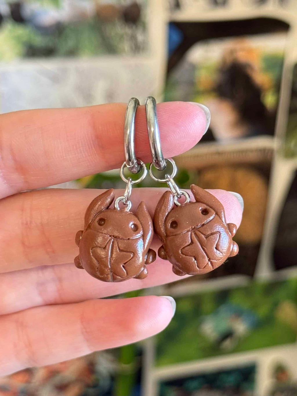 spiral bug earrings