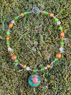 spring flower bug necklace