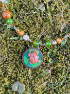 spring flower bug necklace