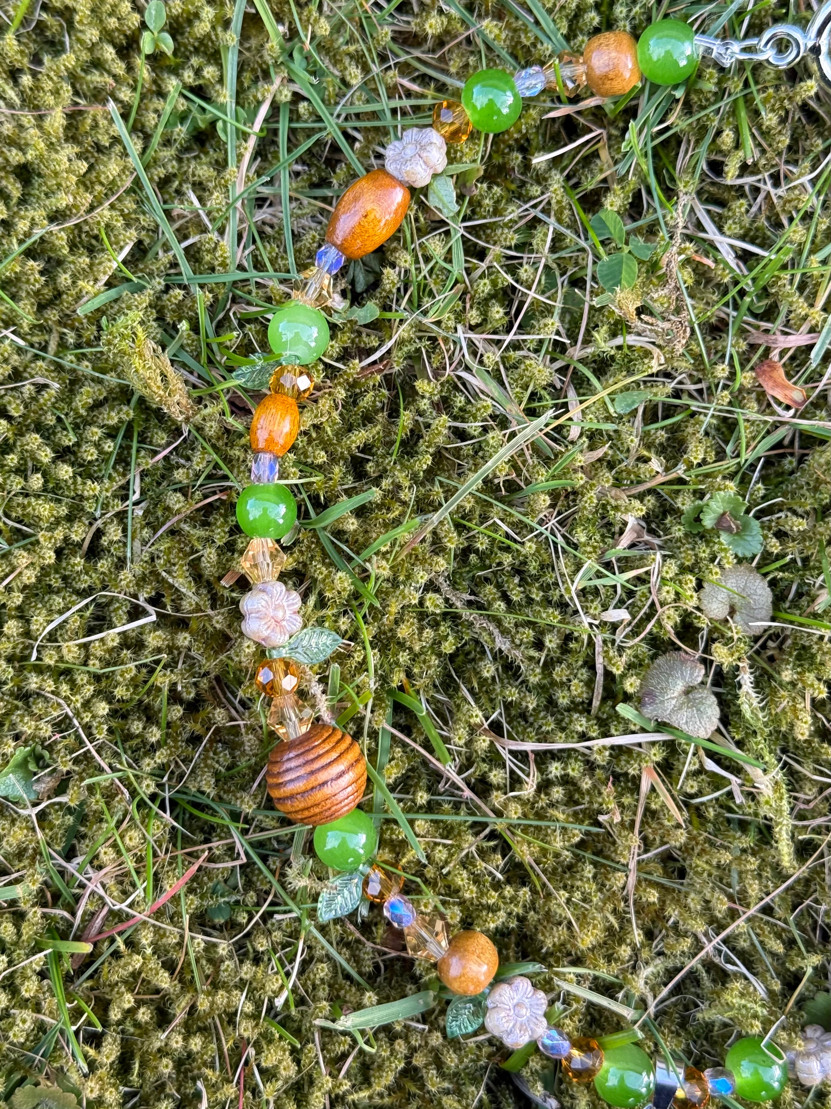 spring flower bug necklace