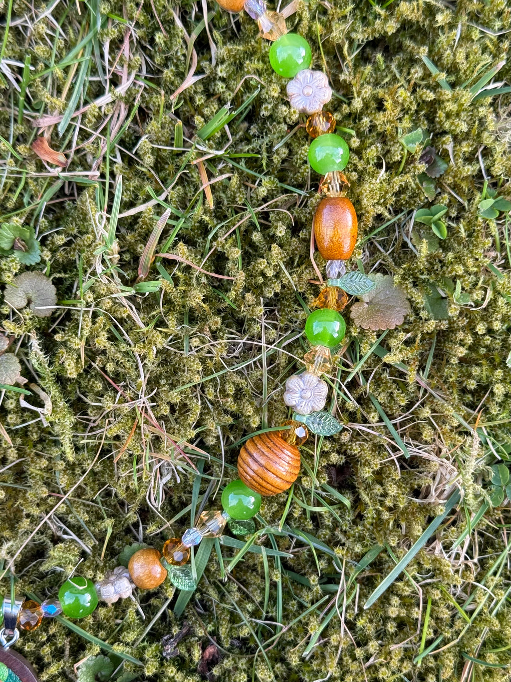 spring flower bug necklace