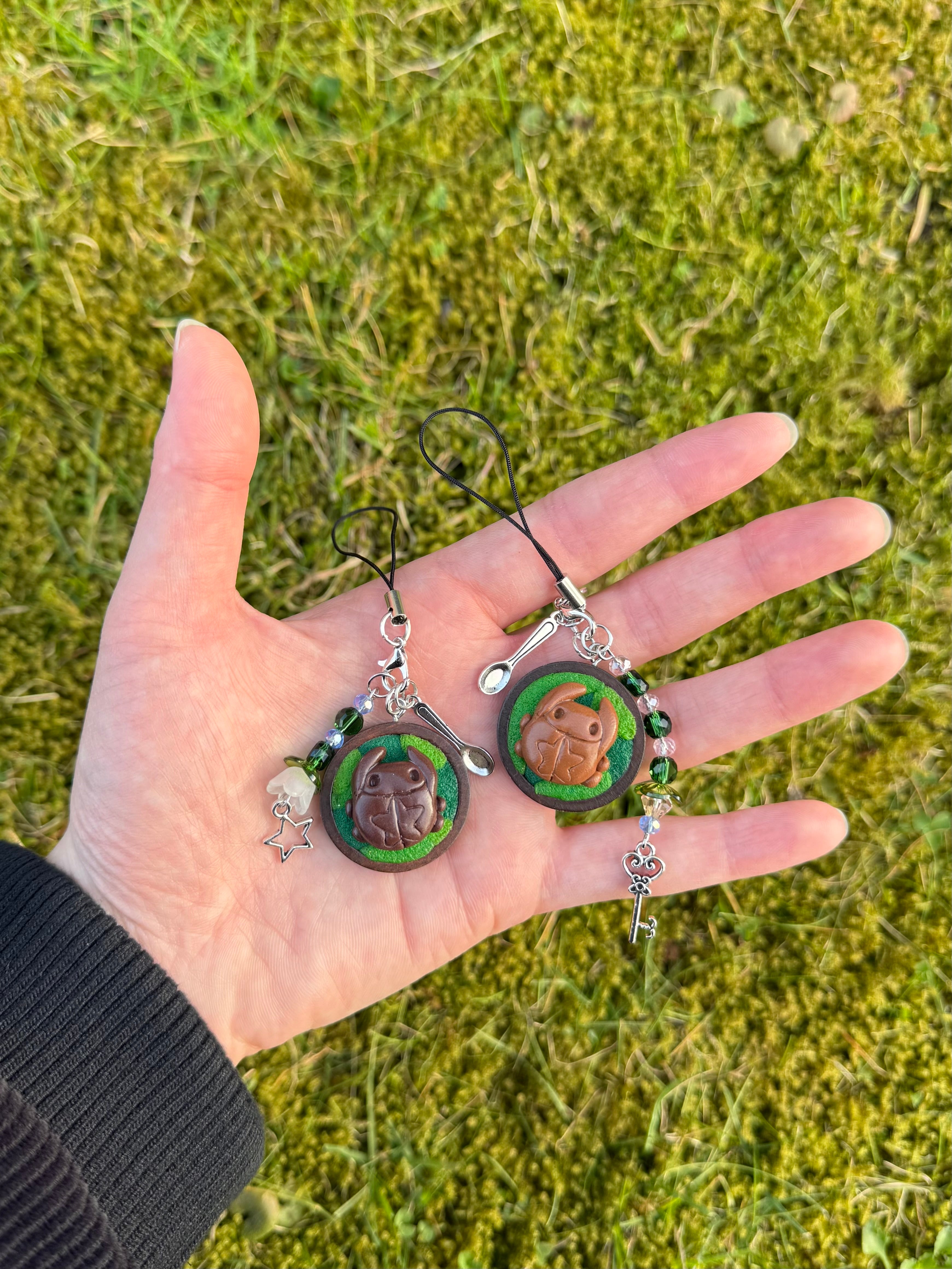 mossy star bug phone charms