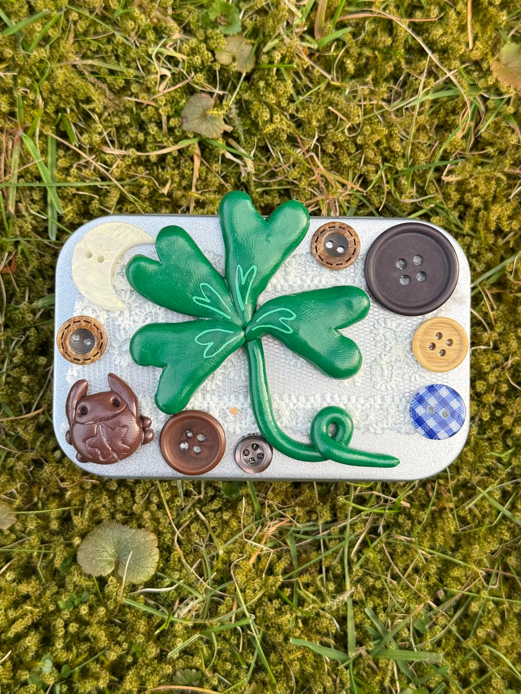 lucky clover trinket box