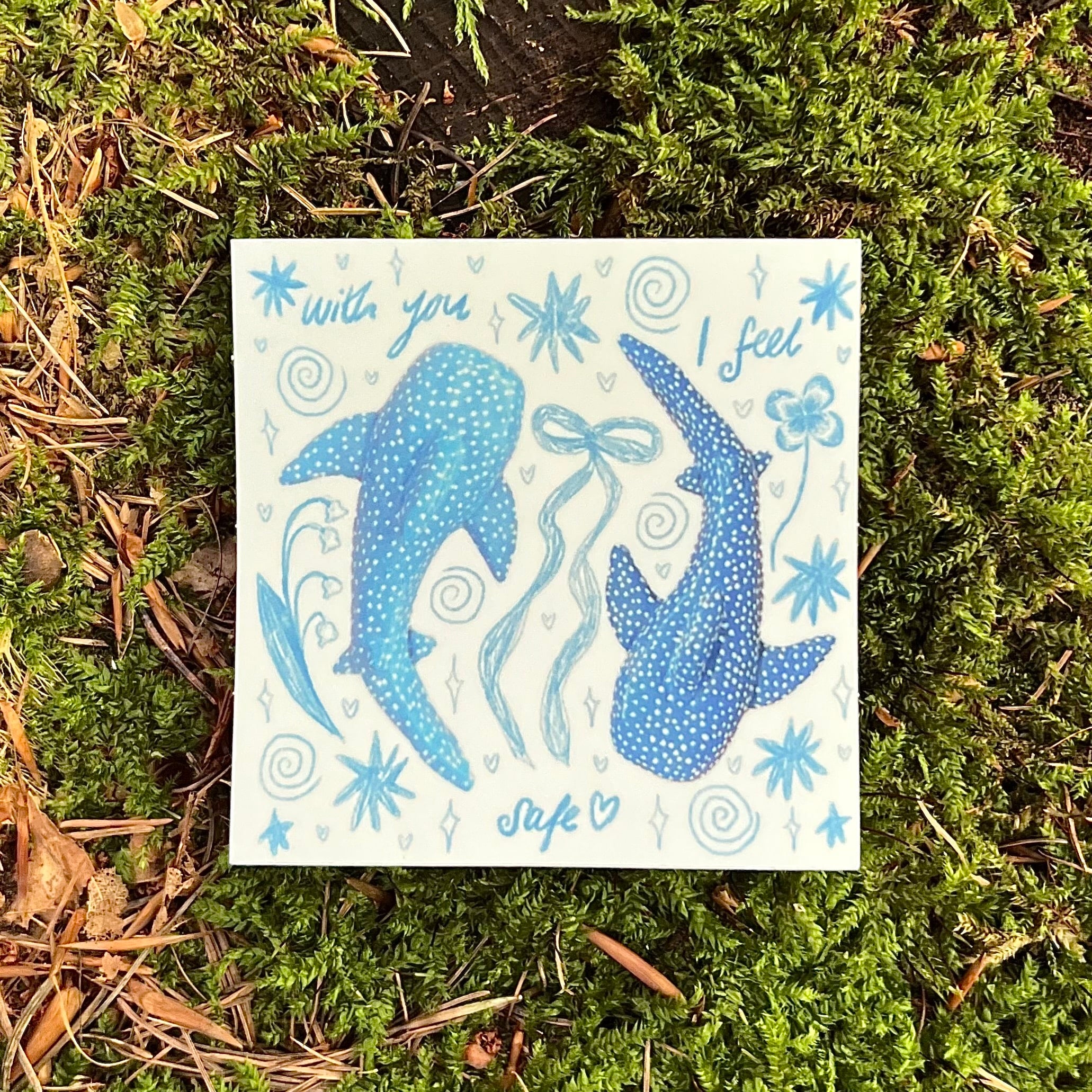 with you I feel safe - sticker