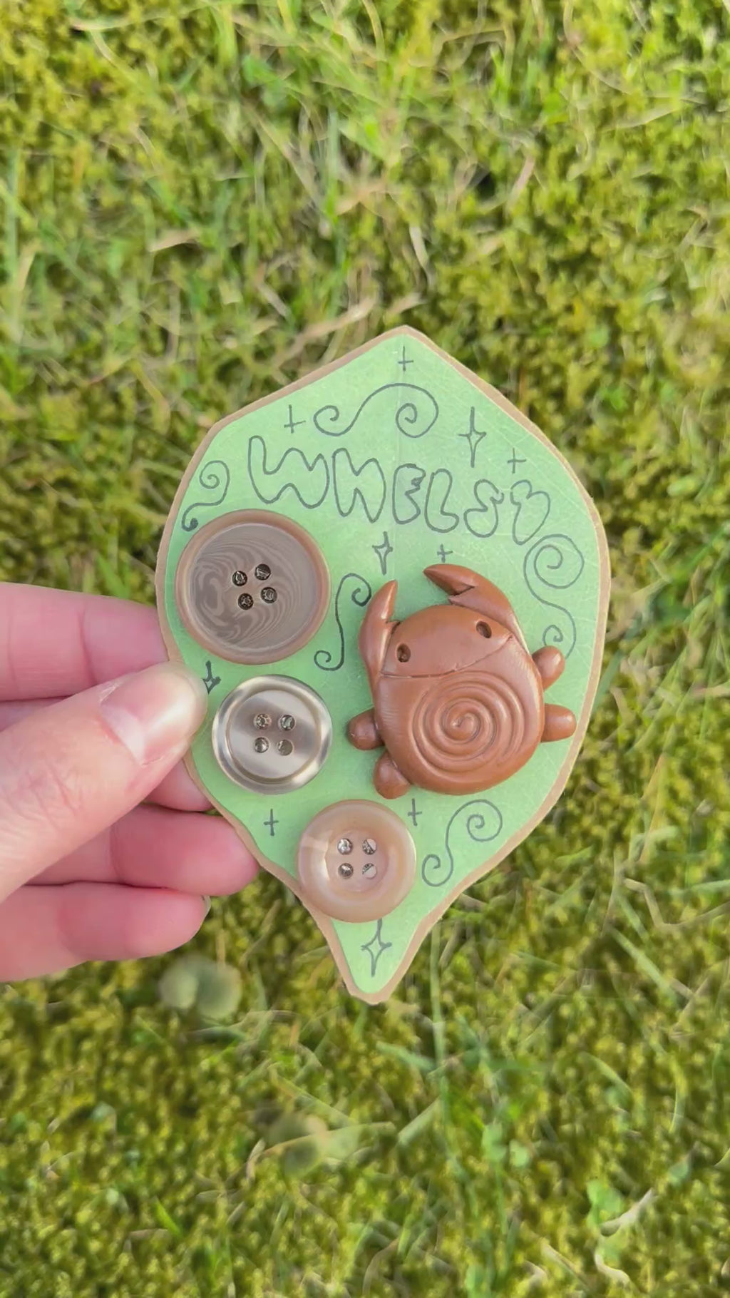 spiral bug and button pins - set of 4