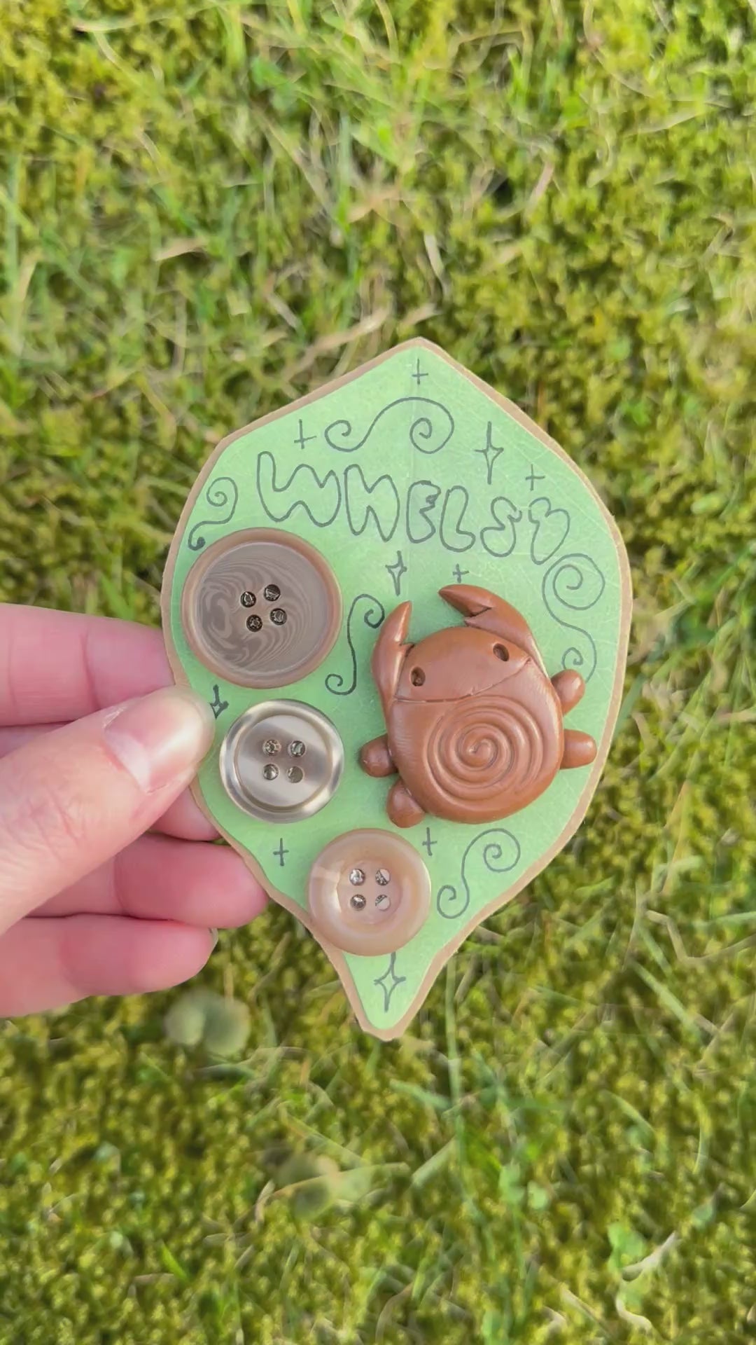 spiral bug and button pins - set of 4