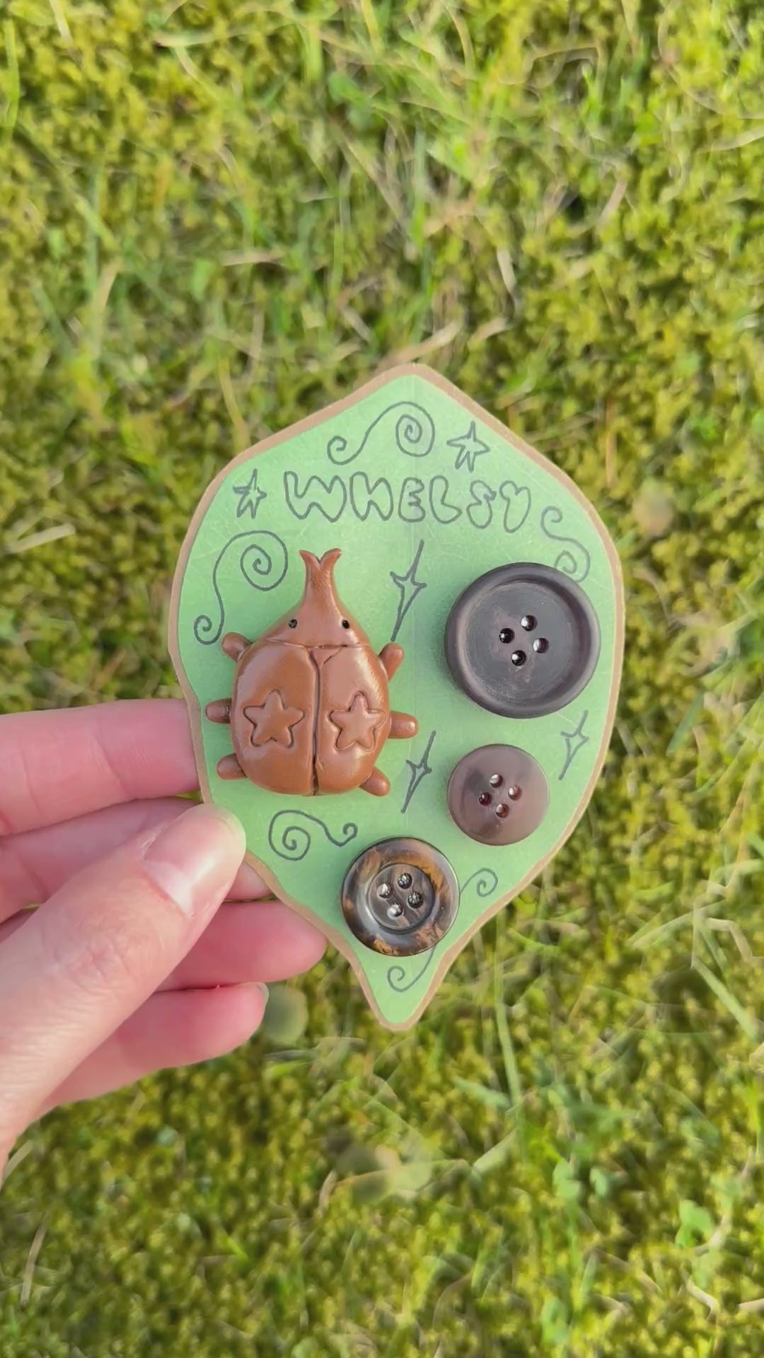star bug and button pins - set of 4