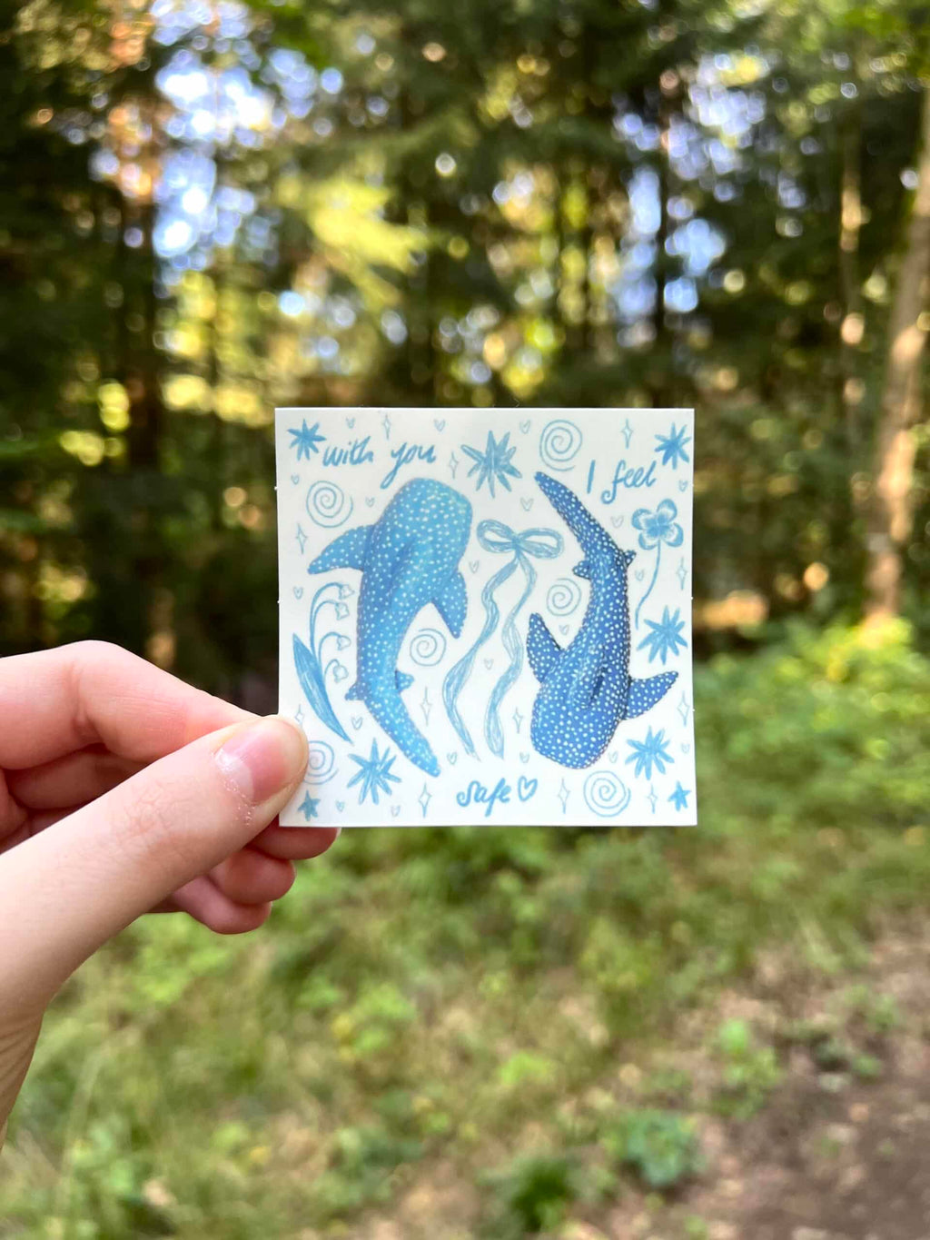 with you I feel safe - sticker