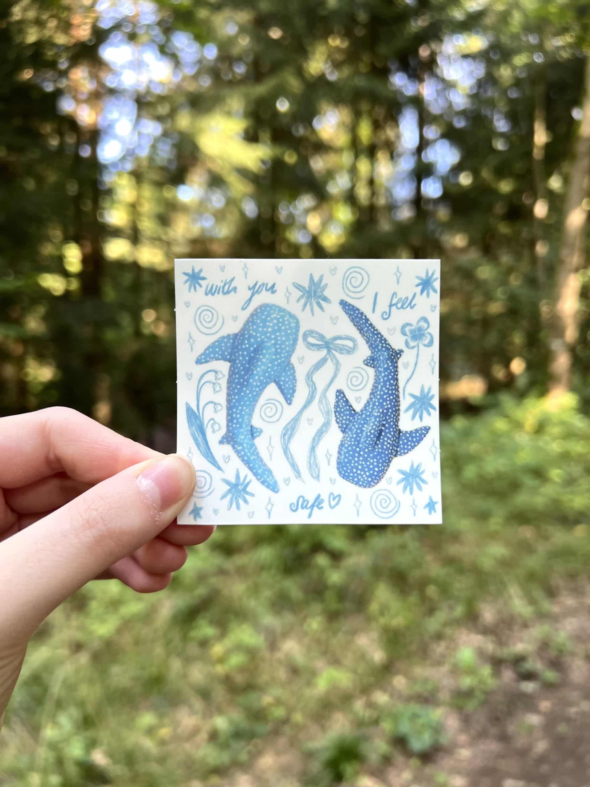 with you I feel safe - sticker