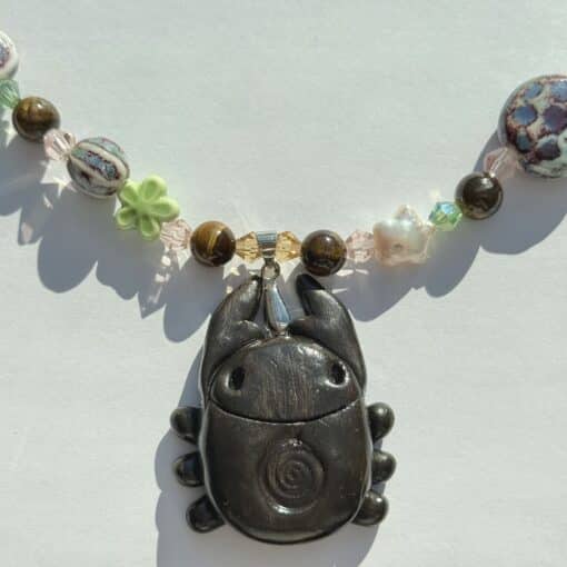 "spring river" spiral bug necklace - Image 3