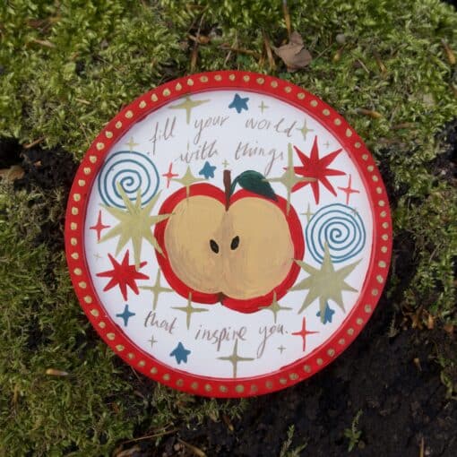 "fill your world with things that inspire you" trinket dish