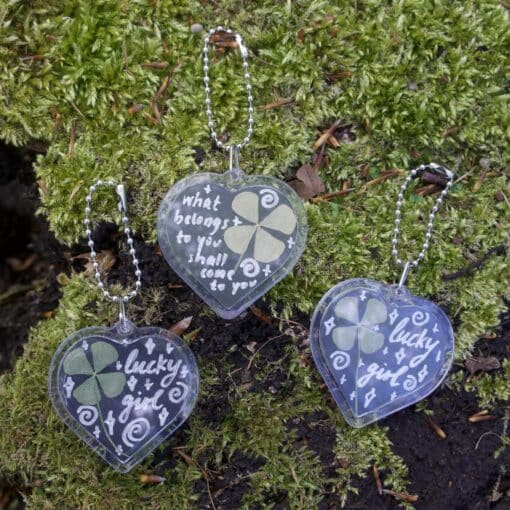 lucky clover keychains  (B-Grade)