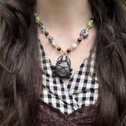 "spring river" spiral bug necklace