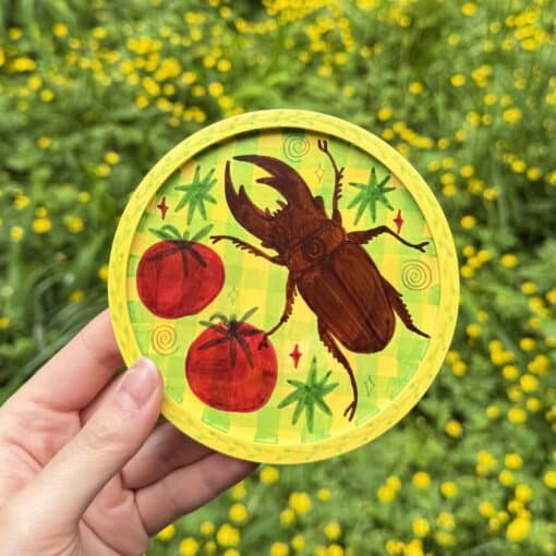 stag beetle trinket dish - tomato - Image 2
