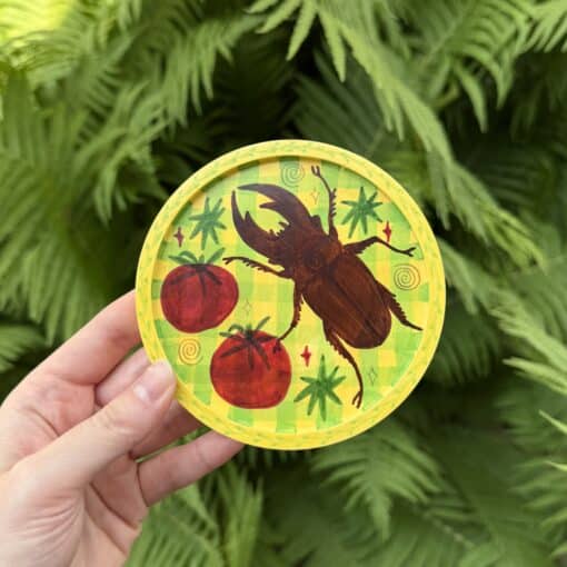 stag beetle trinket dish - tomato - Image 4