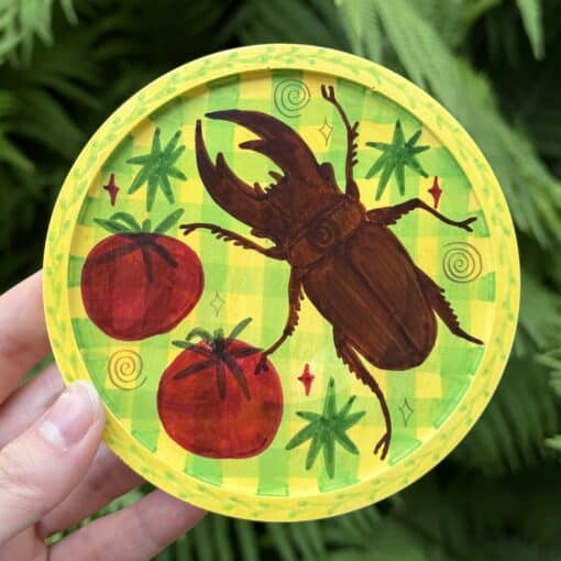stag beetle trinket dish - tomato - Image 3